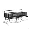 Bathroom Organizer Shelf Towel Holder with Rack Storage Wall Mounted