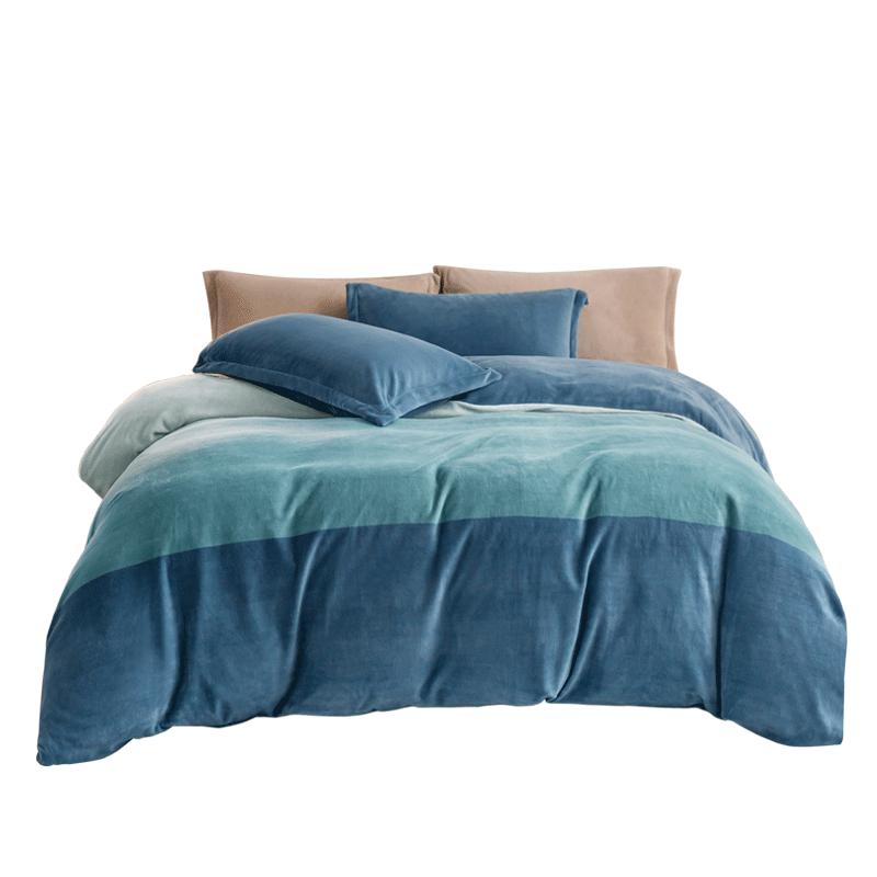 JD Made 220g Milk Velvet Flannel 4-Piece Bedding Set