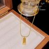 Korean 18K Gold Titanium Steel Women's Clavicle Necklace - Versatile, High-End, Non-Fading Temperament Choker.