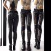 New Rock Pencil Skinny Pants, Strappy Leggings, Women's Pants, Leather Pants