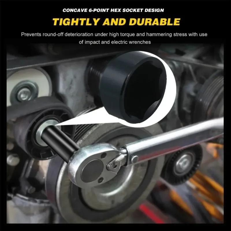 10 buc. Set de prize de impact metric cu antrenare de 1/2 ", priză universală, set de prize adânci cu antrenare metrică, cheie pentru instrumente de reparații pneumatice cu aer