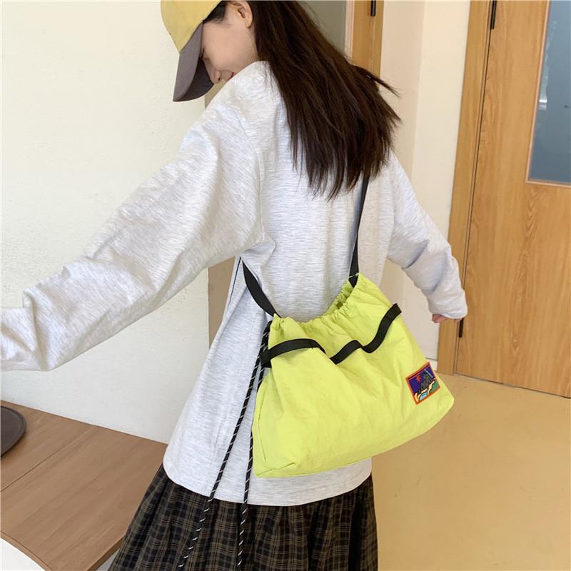 Polyester Lined Drawstring Water Bucket Bag For Casual Outdoor Activities And Commuting