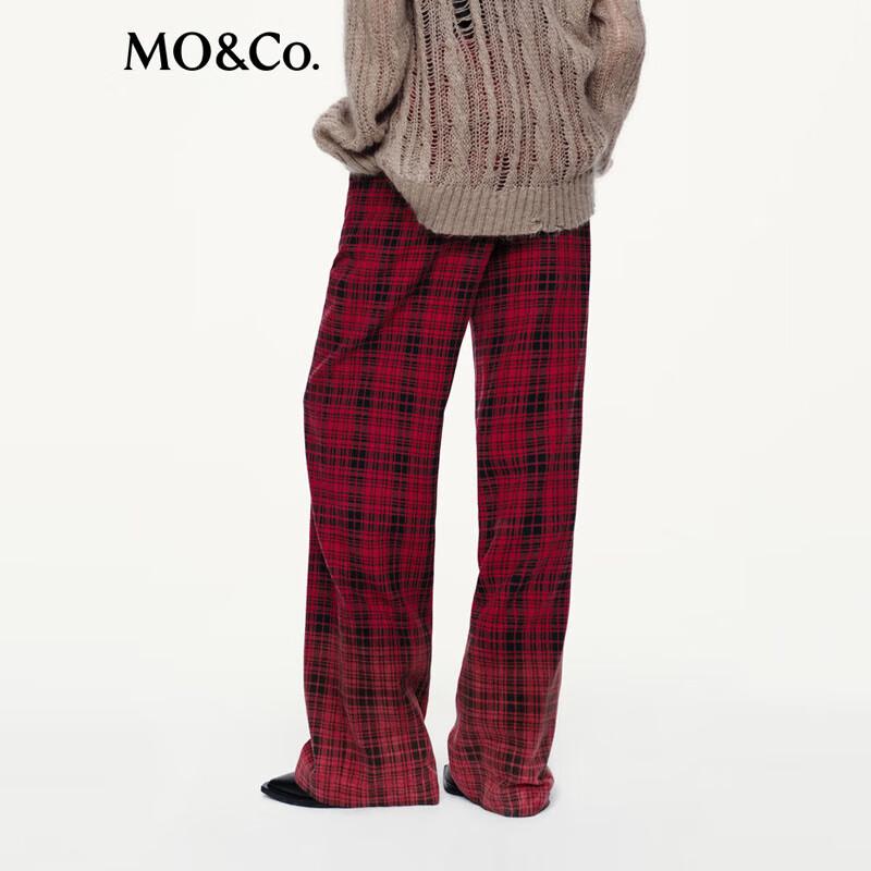 MO&Co. Women's MBE3PATT11 Rock Style High-Waist Casual Trousers