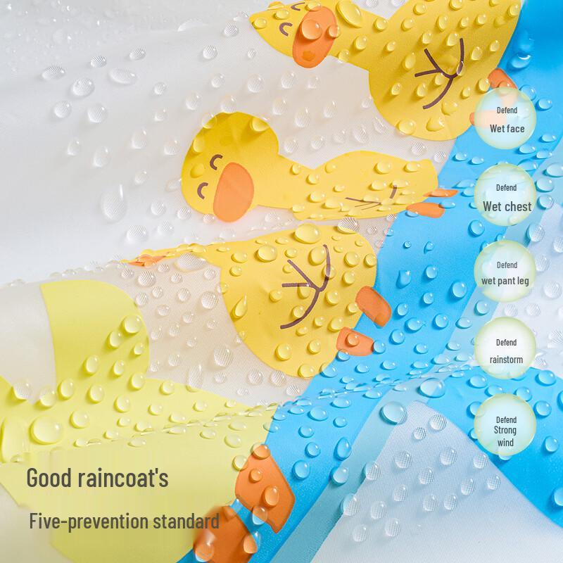 Kids' Waterproof Rain Poncho with Backpack Slot