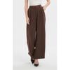 High Waist Wide Leg Trousers Women Casual Loose Fit All Season Coffee Color