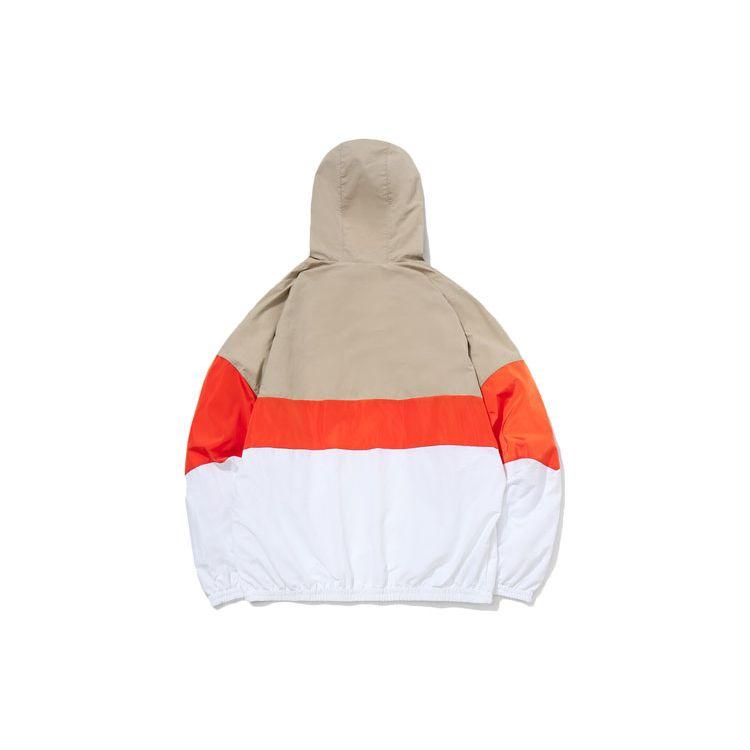 Li Ning Sports Fashion Series Water-Resistant Color-Block Loose Sports Jacket Men Jacket Standard-White AFDR027-1