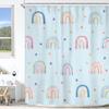 Kids Shower Curtain Girls Rainbow Dinosaur Dino Funny Fairy Animal Cartoon Cute Horse Pink Flower  Inch Lovely Rabbit Bathroom