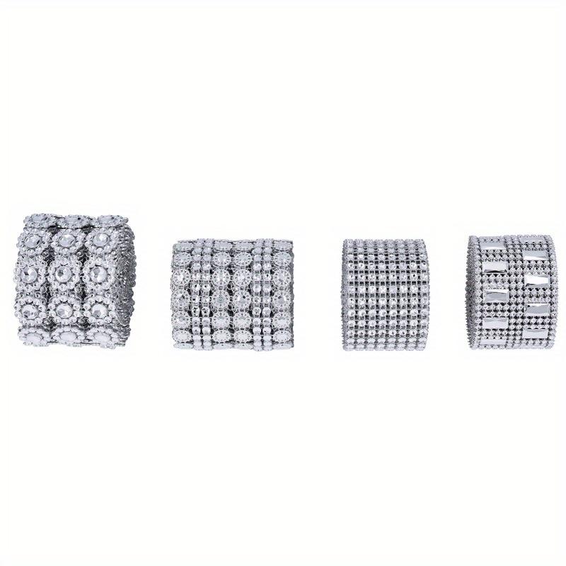 4 Sets of Clothing Accessories with Mesh Drills Candle Bottle Decoration Hollow Thread Drills Gift Box Flower Packaging with Manual DIY Decoration