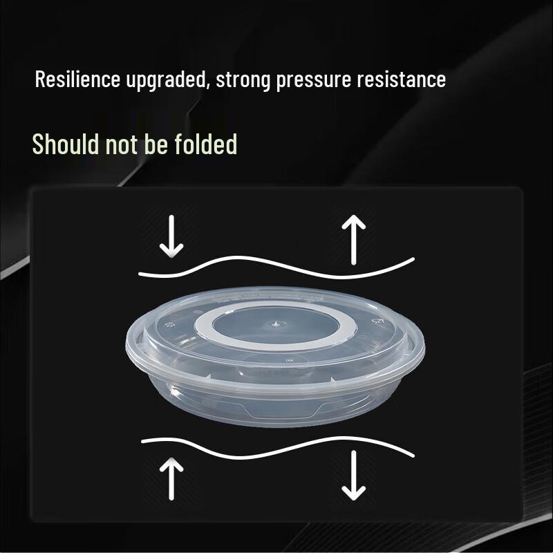 WS Disposable Round Takeaway Containers with High Lids