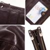 Humerpaul Genuine Leather Bifold Wallet For Men Slim RFID Blocking Credit Card Holder Credential Purse Zipper Coin Purse Male Money Bag