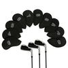 10Pcs Mesh Fabric Golf Iron Cover Iron Head Protect Covers Golf Wedges Headcover Golf Iron Club Covers with Big Numbers
