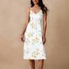 Women's Spaghetti Strap Backless Bow Loose Casual Beach Holiday Dress Sundress