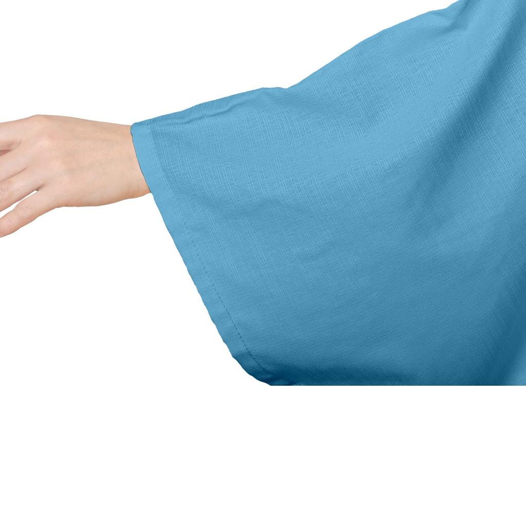 [KYOETSU] [Kyoetsu] Two-piece Summer Kimono Undergarment, Washable, Coolpass Style, for Women (collar Stiffener Compatible, Blue, M)