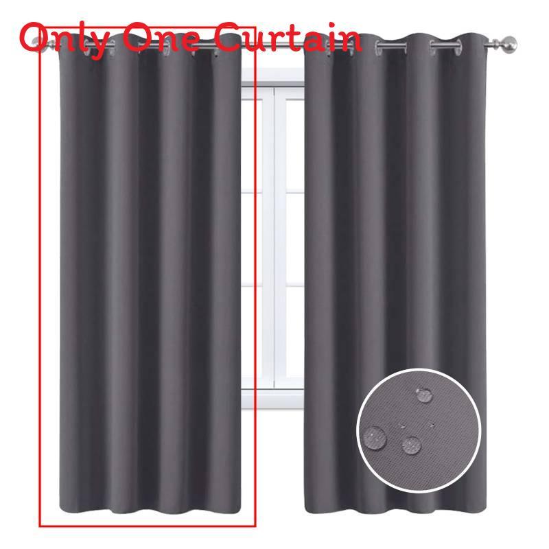 Solid Waterproof Color Sun Blocking Curtain With Nordic Style For Balcony Areas