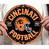 Metal Poster for Wall, Cincinnati Licensed 12x12 Inch Fan Decor for Garage