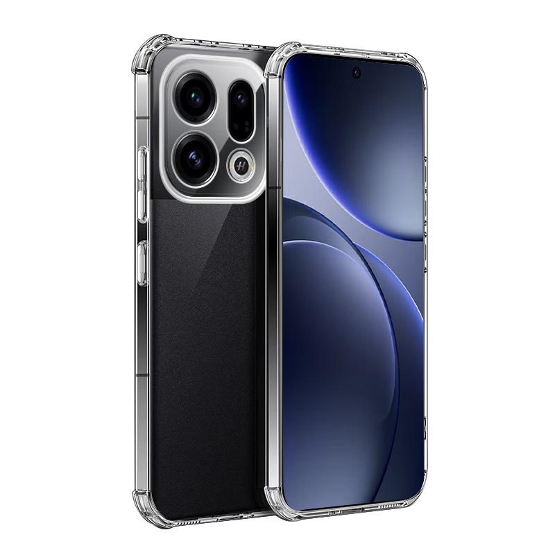 Transparent Soft Airbag Case for Oppo Find X9, Anti-Drop Lens Protection, Minimalist Skin-Friendly Full-Coverage Protective Case
