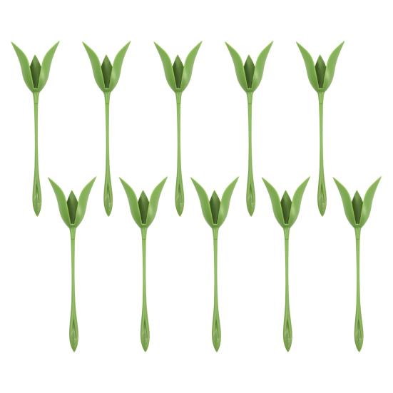 4/5/6/7/10/15/20/30 Stück Rosen-Serviettenhalter Grüner Stiel Blume Serviettenhalter für Abendessen Hochzeitsfeier Hotel Restaurant Esstischdekoration