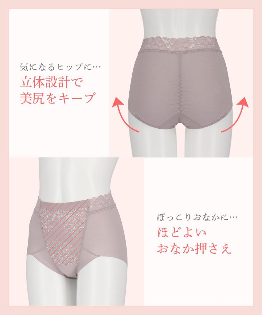 Shapewear shorts that moderately shape the tummy and Stretchy cotton blend material Deep inseam length KJ4221 BL L [Wing/Wacoal] hips. (main fabric).