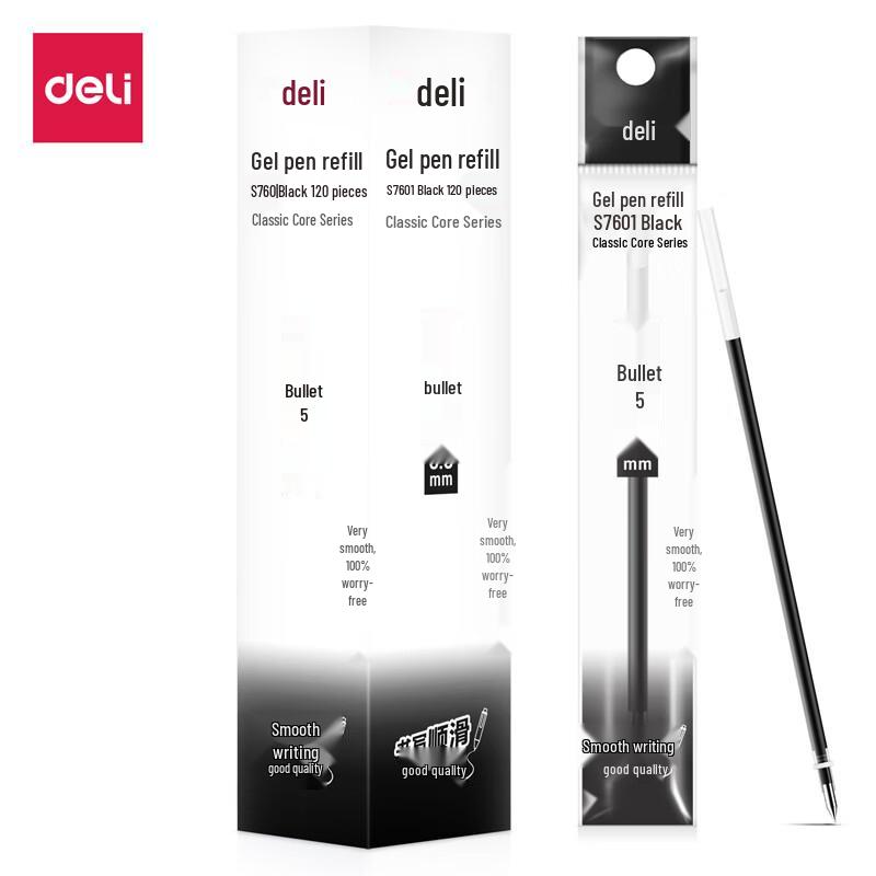 Deli 0.5mm Bullet Tip Gel Pen Refills