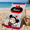 Custom Name Heartfelt Pucca Moment Beach Towel Microfiber Beach Towel, Lightweight and Quick-Dry, for Summer Travel, Swimming Pool Gift
