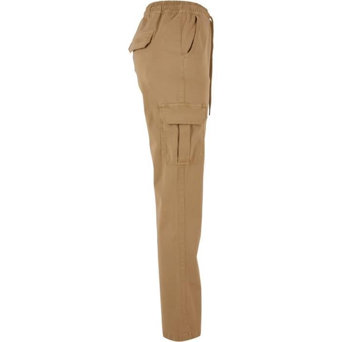 Pantalon Cargo - Urban Classics - Twill - Taille Haute - Beige - Confortable Et Tendance