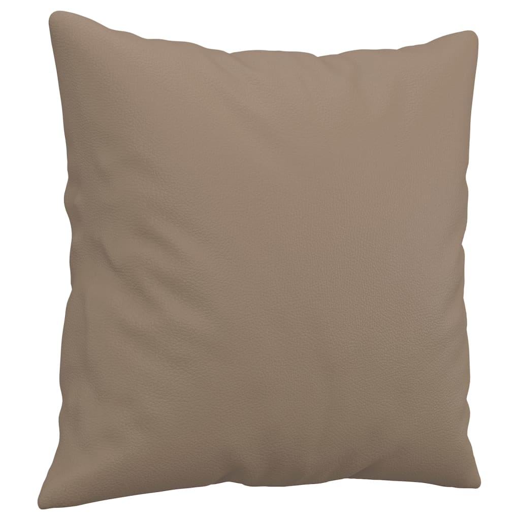 Vidaxl 3-Cz. Living Room Set with Cushions, Cappuccino, Eco-Leather