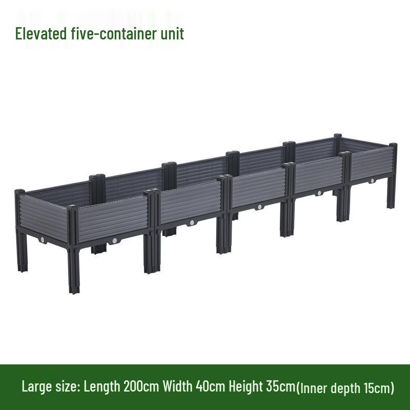 Extra-Large Plastic Balcony & Rooftop Planting Box for Vegetables & Flowers