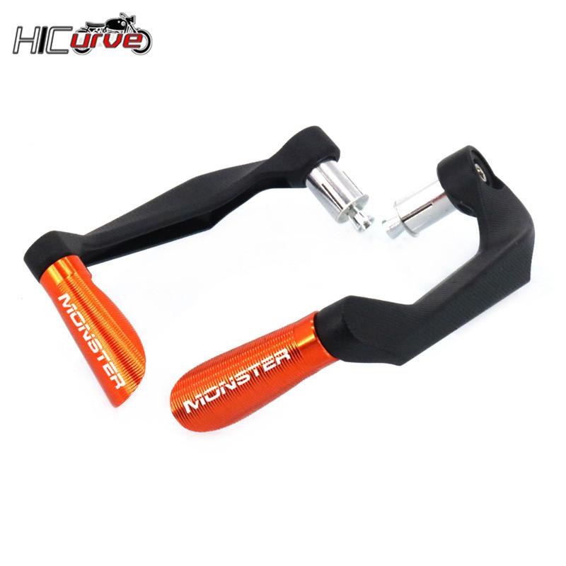 Motorcycle CNC Handlebar Grips Guard Brake Clutch Levers Guard Protector For Monster 696 821 695 797 1200 1200S 1100 1100S
