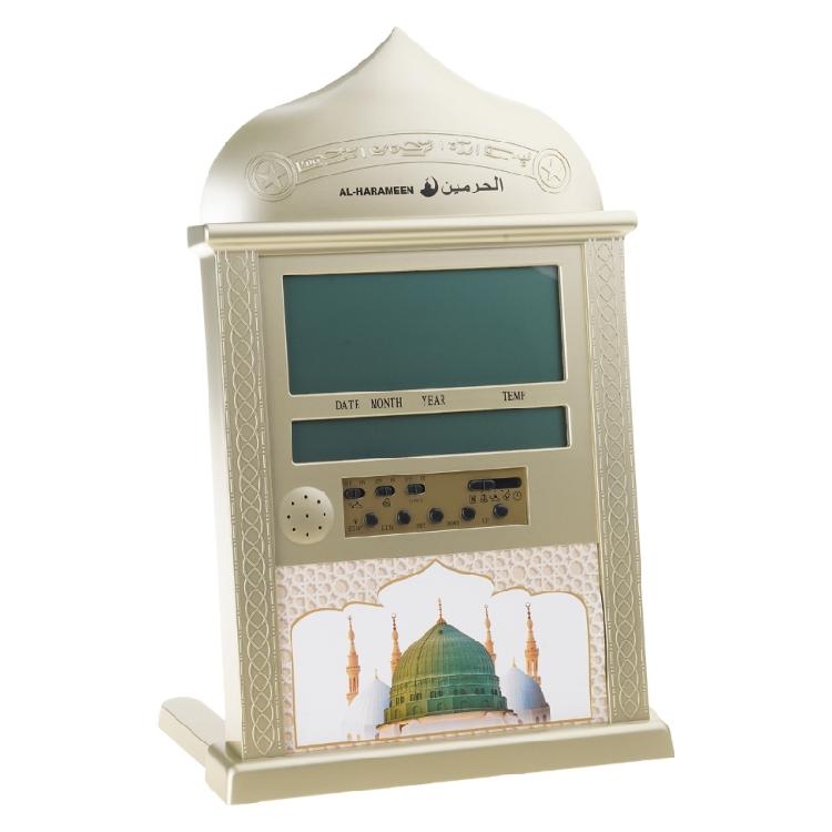 Цифровые автоматические настольные часы Азан/Атан Молитвенные Золотой/Серебряный Цвет золотой