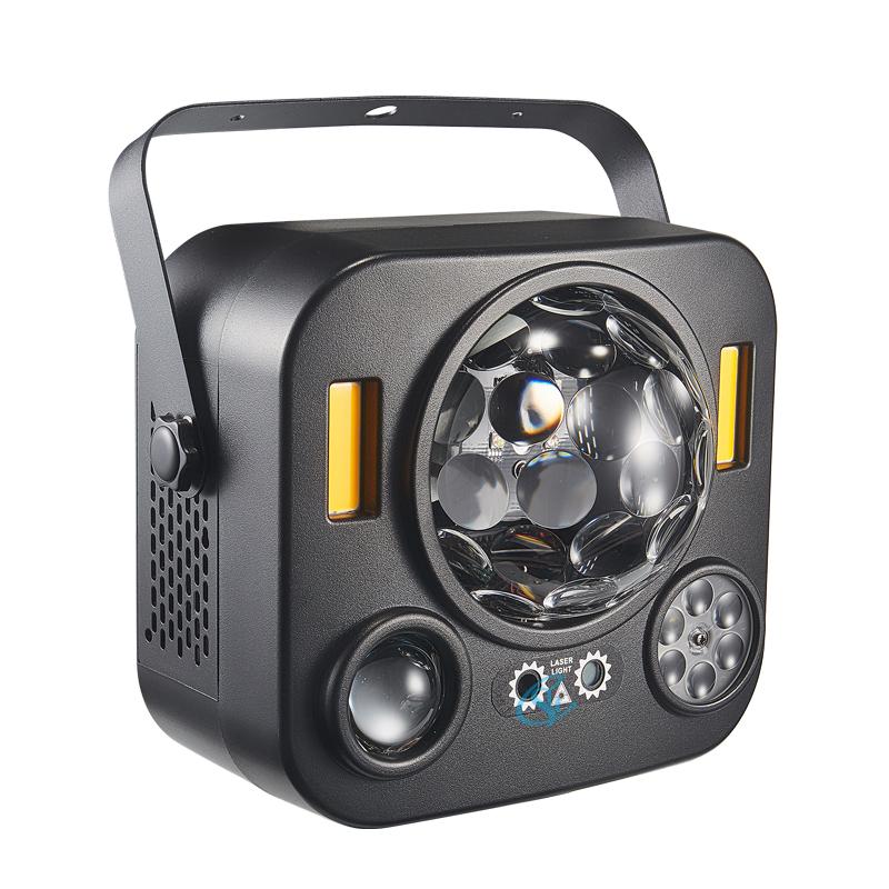 

36W RGBW LED DJ Disco Sound Activated Stage Effect Lighting Party Holiday Club Pattern Strobe Lights With Remote Control EU Plug чёрный