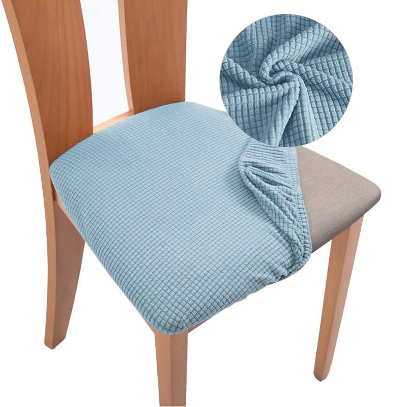 Jacquard Chair Seat Covers Chair Removable For Hone Washable Upholstered Dining Room Chair Seat Protector Cushion Slipcovers