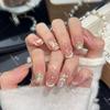 Butterfly Bright: Handmade Cat Eye Rhinestone Nails