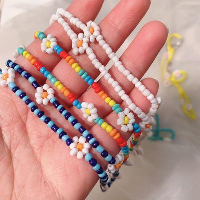 Sweet Flower Chain Necklace for Women Girls Wedding Bridal Party Jewelry Short Choker Statement Summer Beach Necklaces