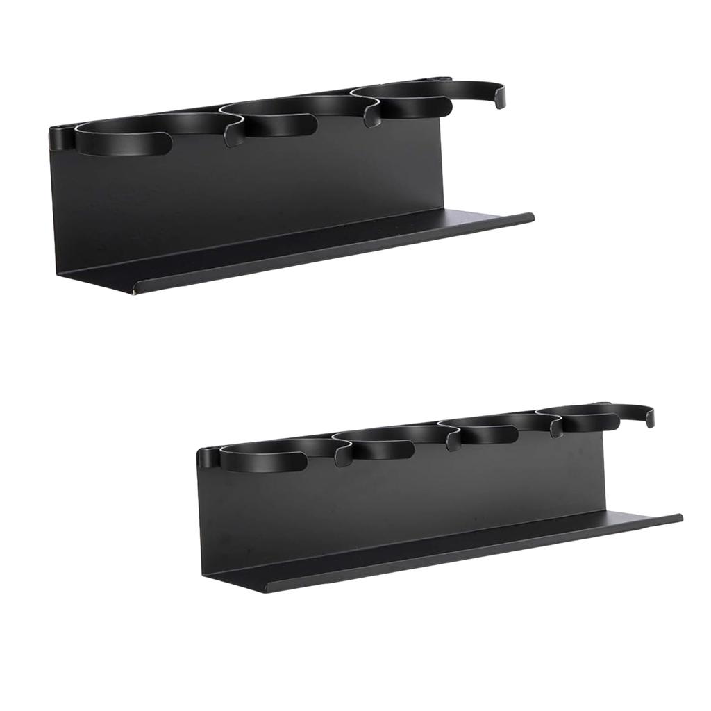 Sturdy Carbon Steel Cup Holder Set Magnetic Wall Mounted Kitchens Organizers For Utensils Bottles Storage