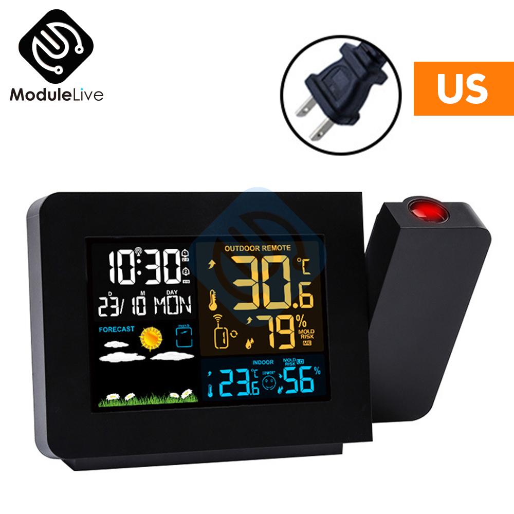 

LED Digital Projection Alarm Clock USB Electronic Ceiling Projector Alarm Clock for Bedroom Bedside Desktop Clock 180° Rotation
