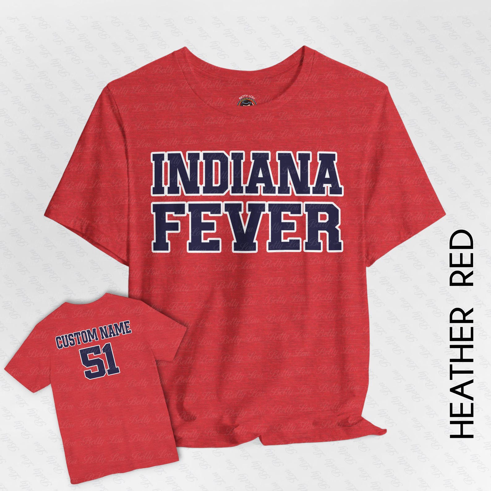 Two Sided Indiana Adult T Shirt - Bella Canvas Fever Unisex Jersey Short Sleeve Tee-Personalized XL