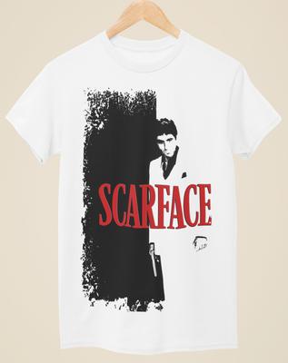 Scarface - Filmplakat Inspiriertes Unisex Weißes T-Shirt Unisex T-Shirt