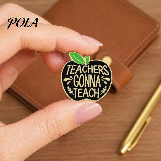 Brooch Pin, Enamel Teacher-Themed Fruit Shape Lapel Pin, Lightweight Outfit Badge for Teachers Day Graduation