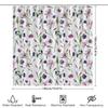 Floral Print Shower Curtain Watercolor Flowers Pink Purple White Bath Decor Home Decoration