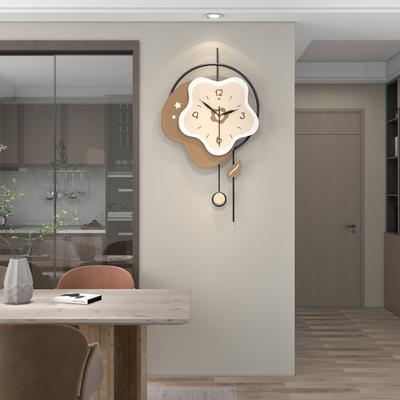 Wall Clock Living Room High-end Sense Creative Cream Wind Simple Wall-mounted Dining Room Fashion Silent Flower Decoration Clock