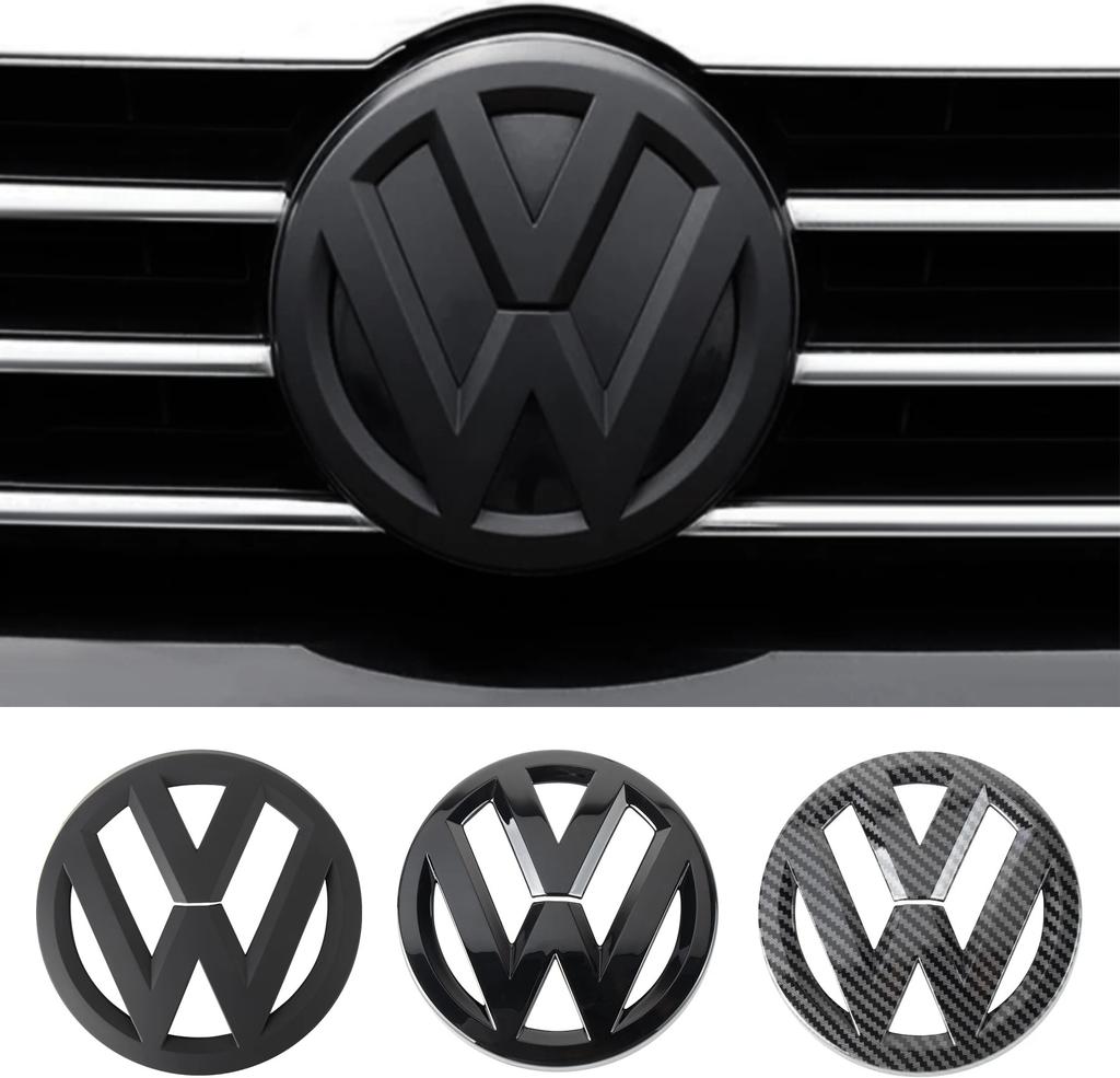 2PCS New bright/matt black Car Front Grill/Rear label logo Trunk Emblem Lid Covers Sticker For VW GOLF 5 GOLF 6 Auto Accessories Hp9