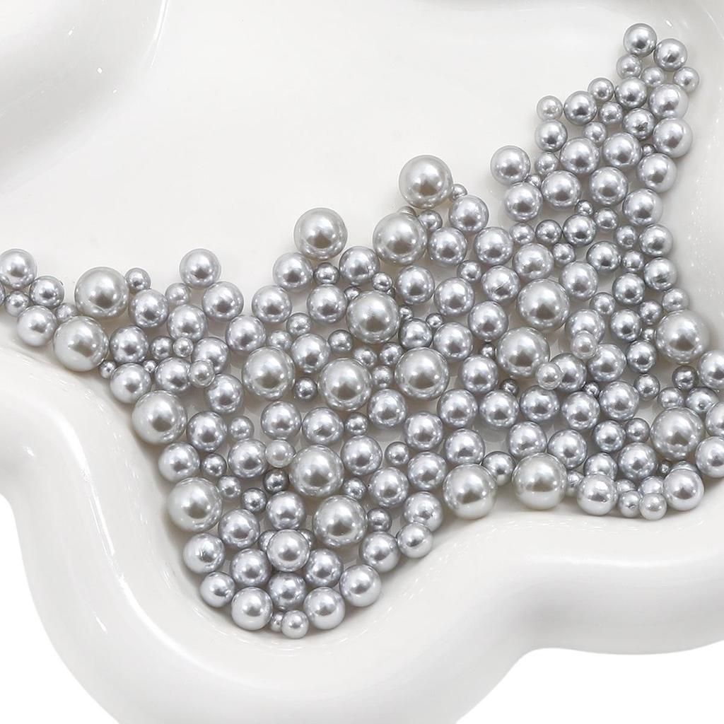 ABS Non-Porous Pearl-Plated Colored Round Beads for DIY Crafts and Fashion Accessories