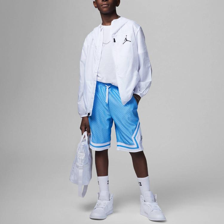 Jordan Kids Alphabet Logo Print Hooded Jacket Kids Outerwear White FQ1061-100