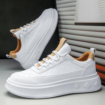 Pantofi Sport Bărbați de Înaltă Calitate din Piele PU, Pantofi Casual cu Platformă pentru Bărbați, Pantofi de Tenis Confortabili la Modă, Pantofi Vulcanizați pentru Bărbați