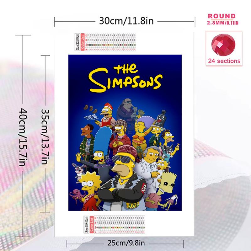 Simpsons Dream.167 100% Round Full Drill 5D DIY Diamond Painting Embroidery Cross Stitch Rhinestone Décor