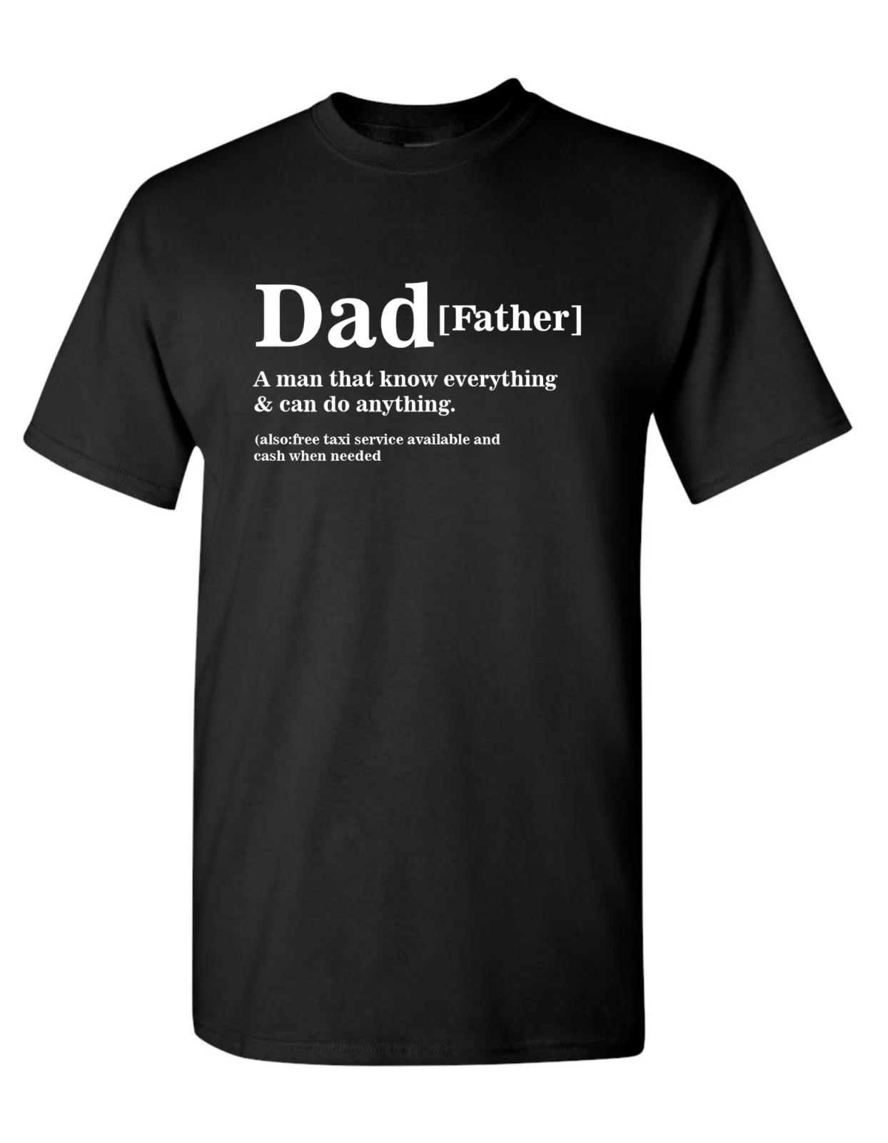 Unisex Adult Casual Graphic DAD FATHER FREE TAXI GAPHIC T SHIRT T-S... M