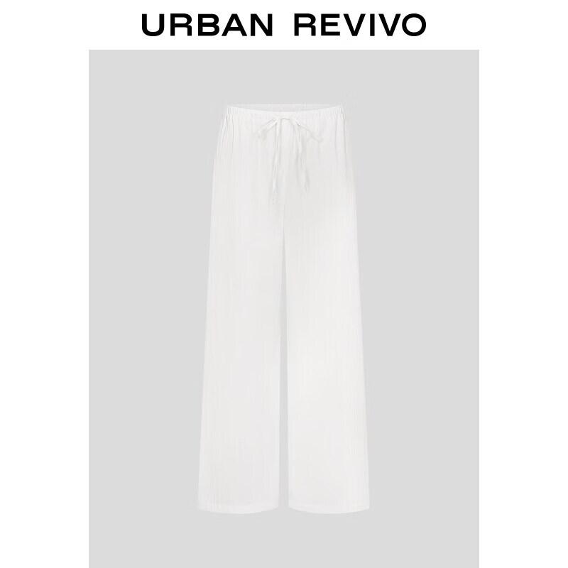 UR 2026 Women s Textured Tie-Waist Wide-Leg Pants S