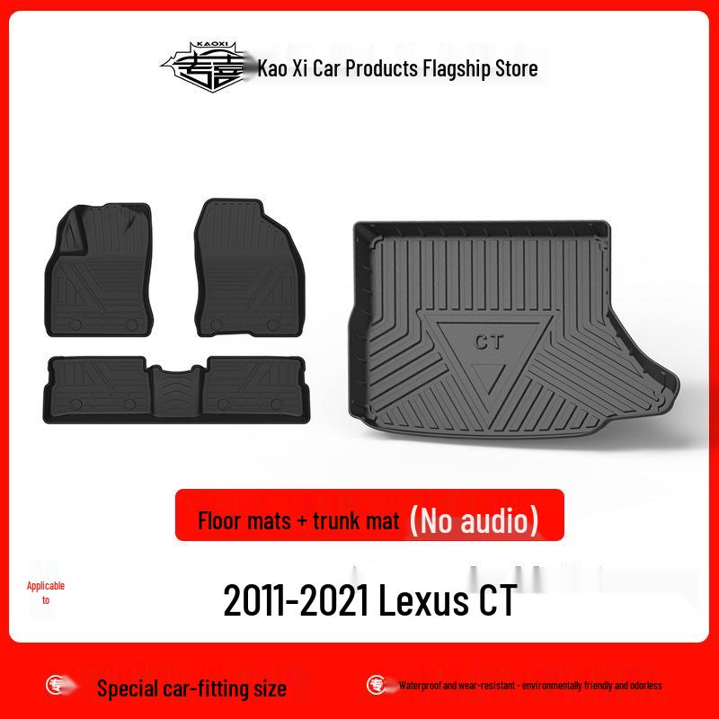 Eco-Friendly TPE Floor Mats and Trunk Mat for 2011-2021 Lexus CT