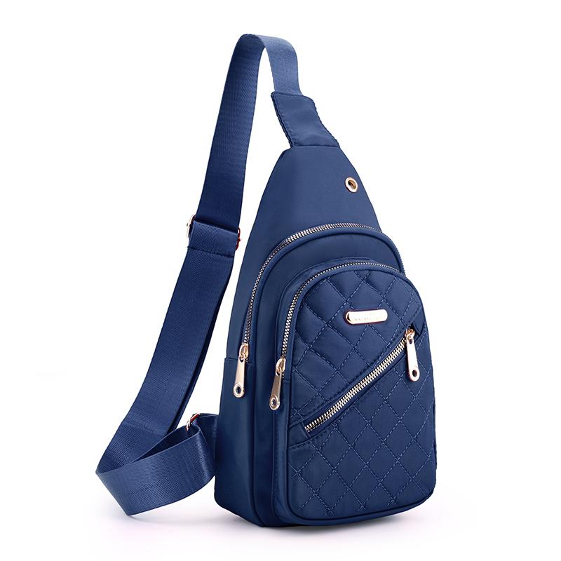 

Новая женская нагрудная сумка, повседневная модная, полностью нейлоновая ткань, легкая сумка через плечо, женский рюкзак, маленький на одно плечо, нагрудная сумка