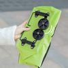 Foldable Shopping Trolley on Wheels Heavy-Duty Waterproof Oxford Fabric Collapsible Grocery Bag with Silent Wheels Rolling Shopping Cart